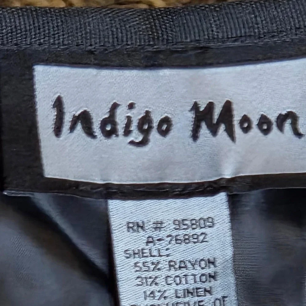 Vintage Indigo Moon Patchwork Wearable Art Jacket Sz 3X NWT Y2K
